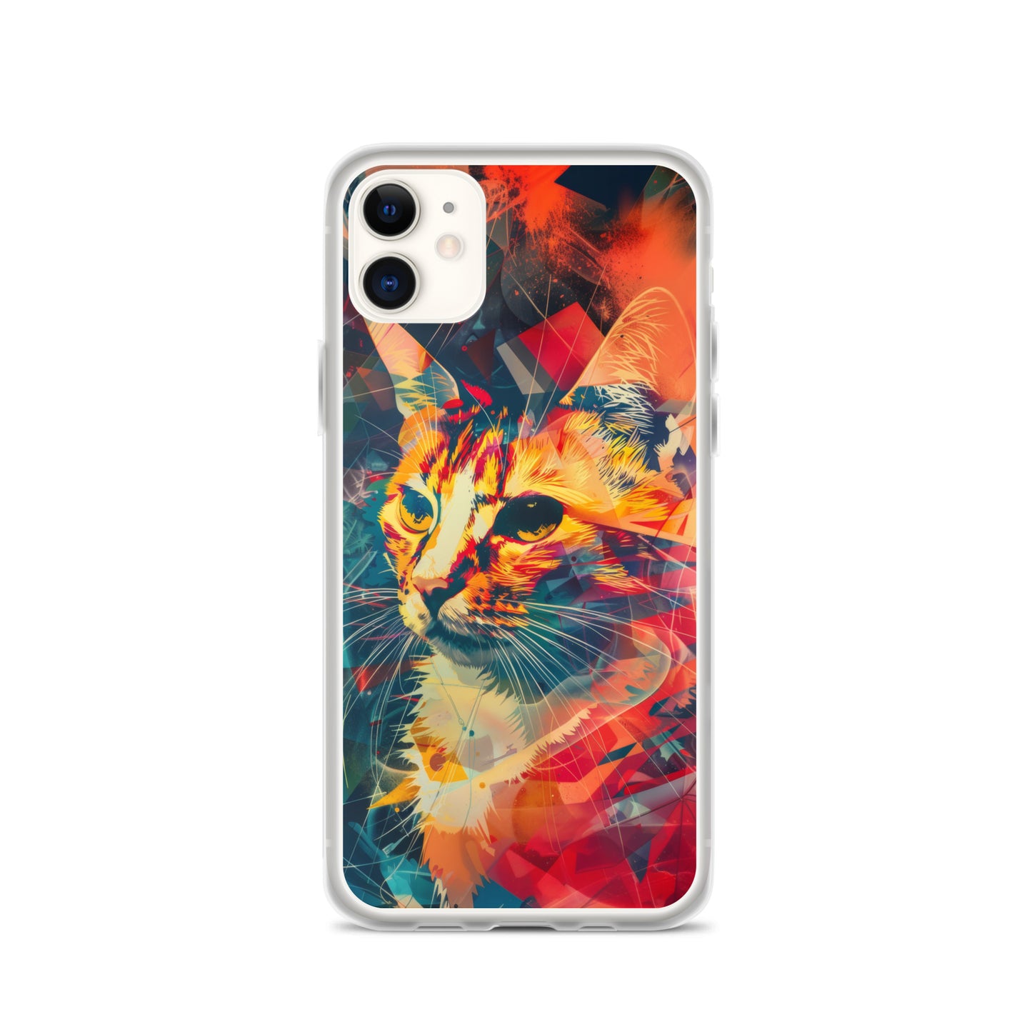 Pop Art Cat in Rosenquist Style iPhone Case
