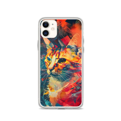 Pop Art Cat in Rosenquist Style iPhone Case