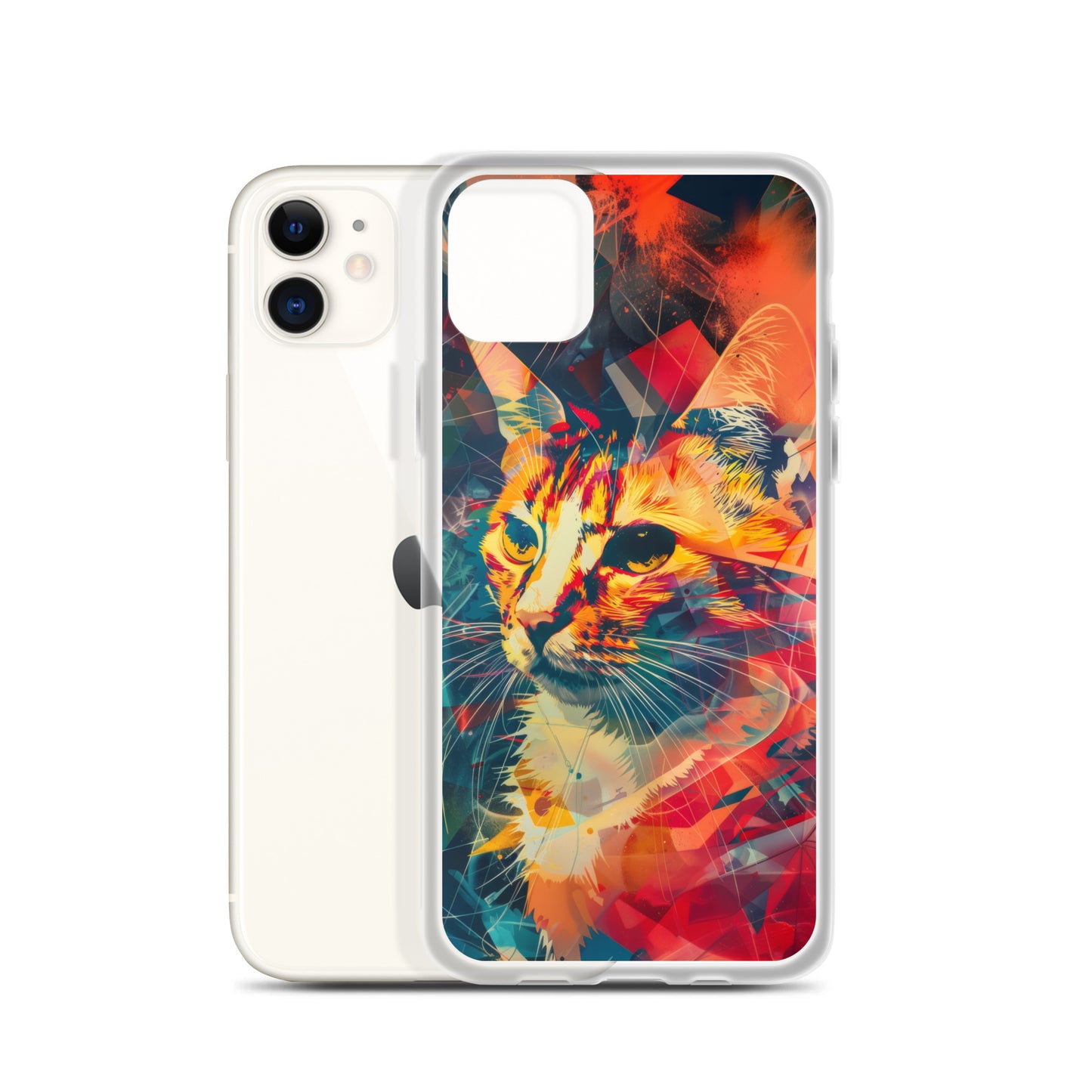 Pop Art Cat in Rosenquist Style iPhone Case
