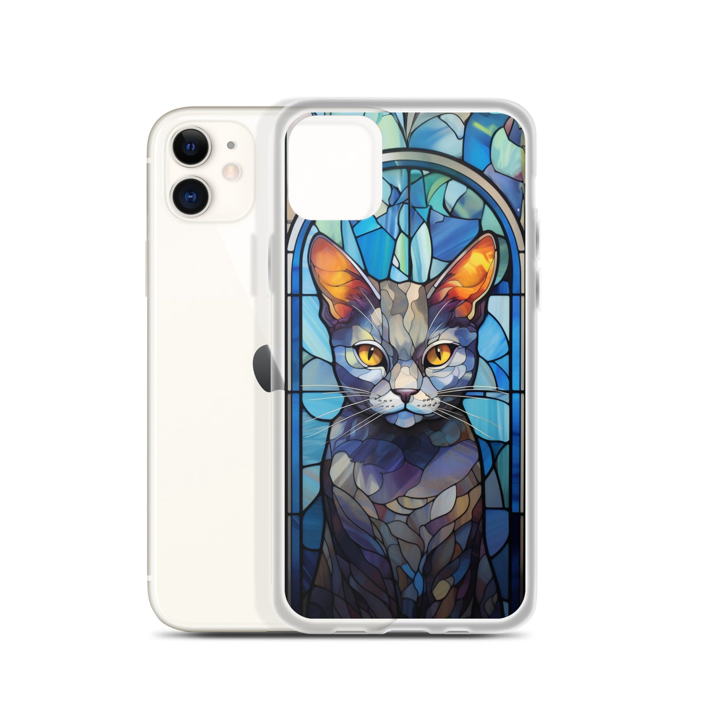 Stained Glass Cat #2 iPhone Case