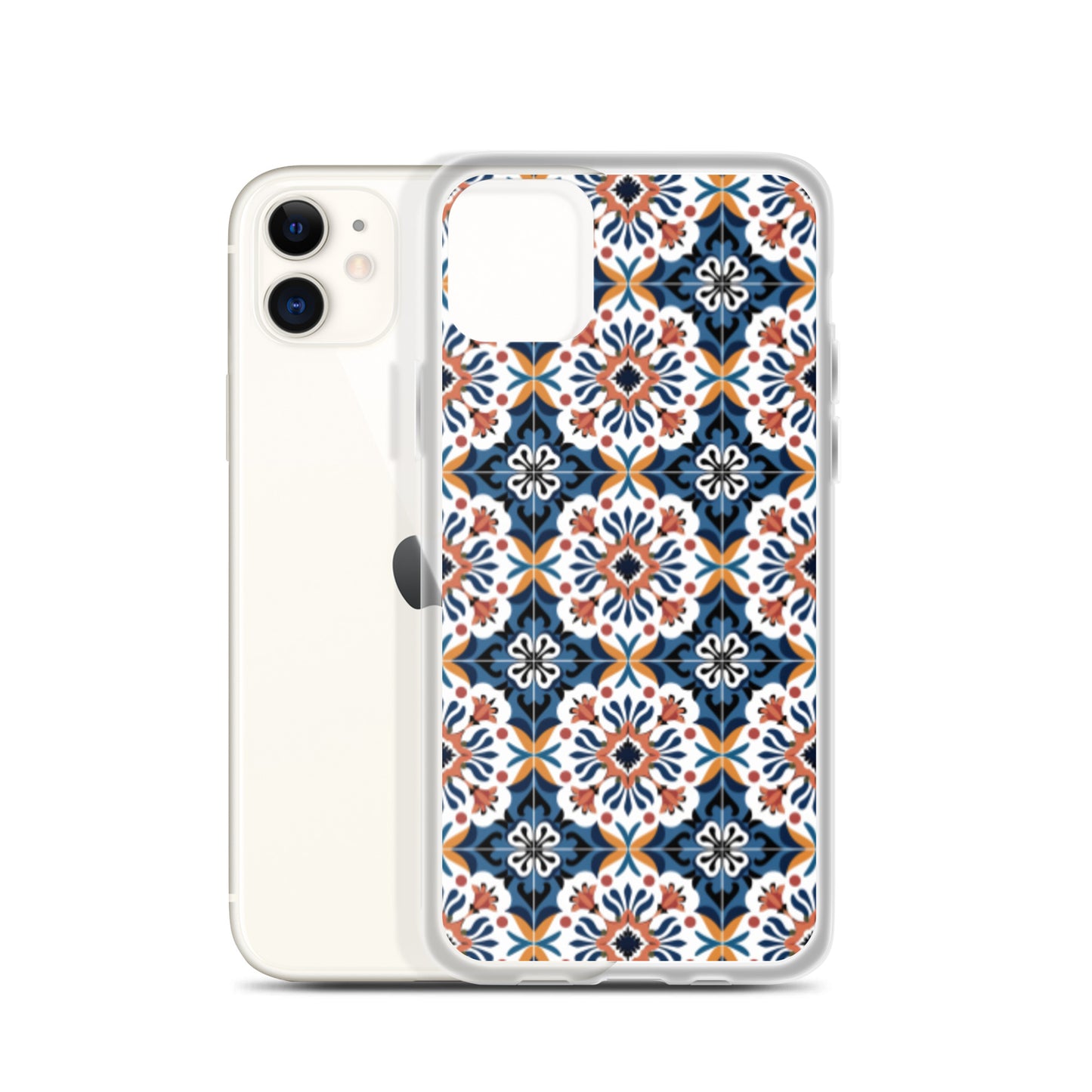 iPhone Case Classic Encaustic Tile Orange & Blue