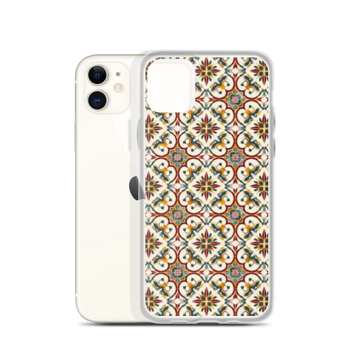 iPhone Case Classic Victorian Tile Red