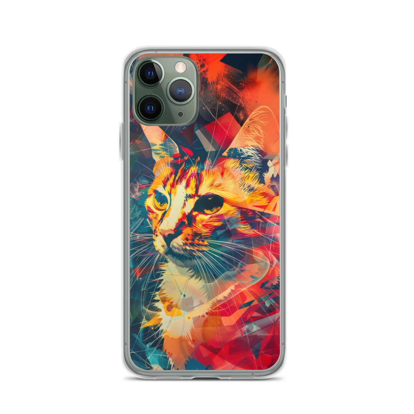Pop Art Cat in Rosenquist Style iPhone Case