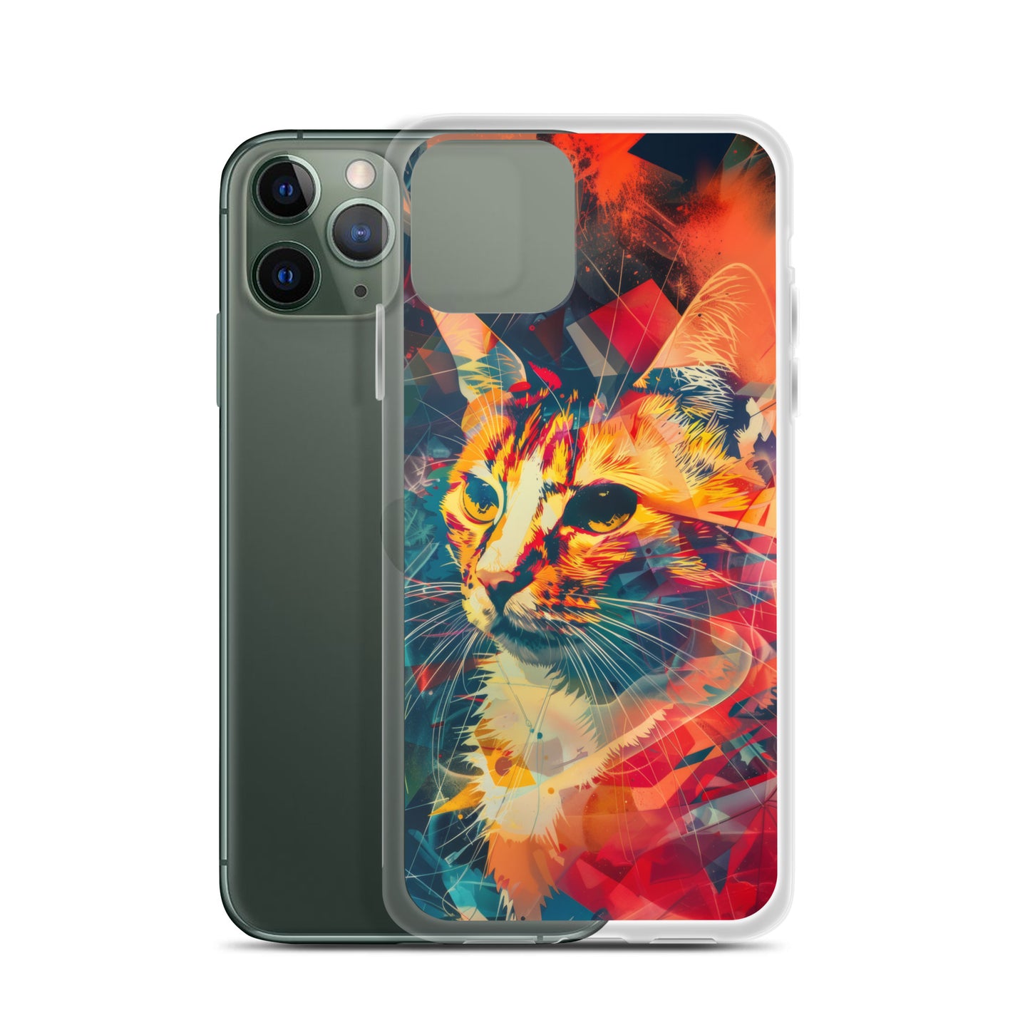 Pop Art Cat in Rosenquist Style iPhone Case