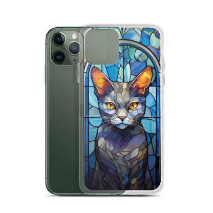 Stained Glass Cat #2 iPhone Case