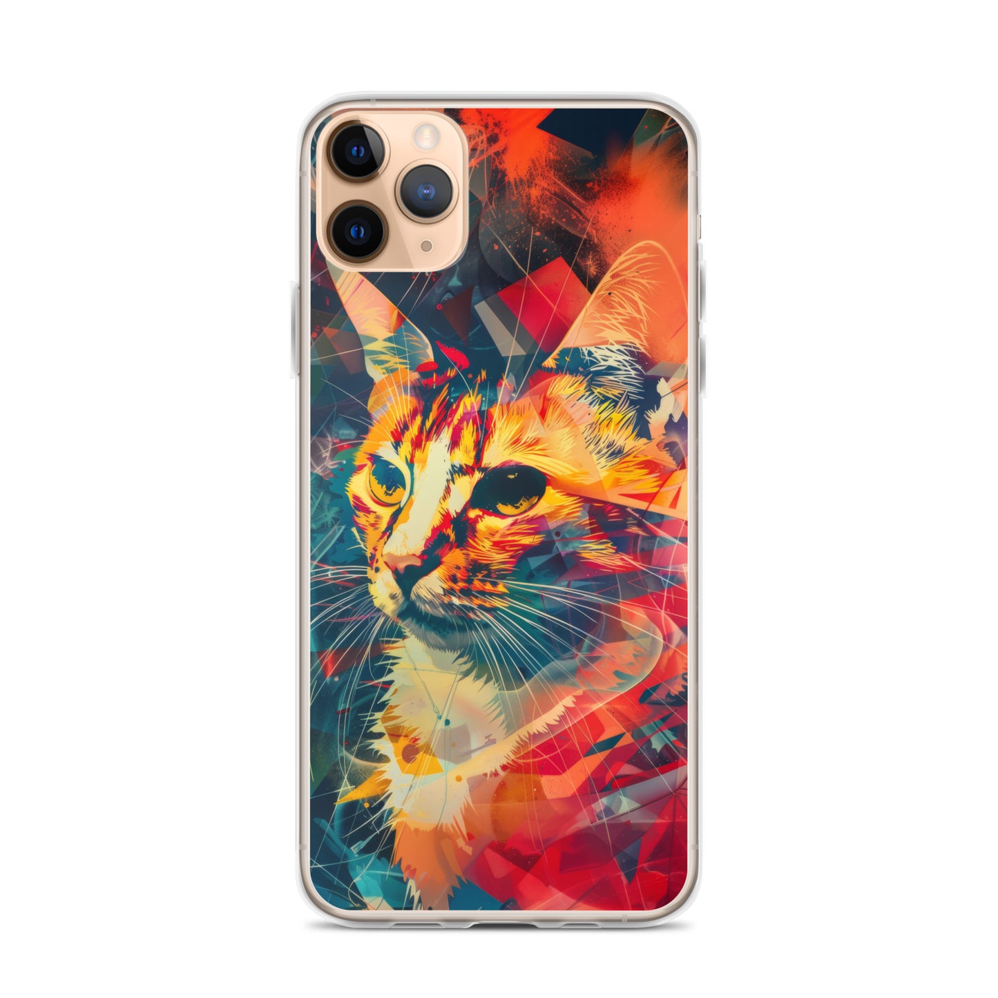 Pop Art Cat in Rosenquist Style iPhone Case