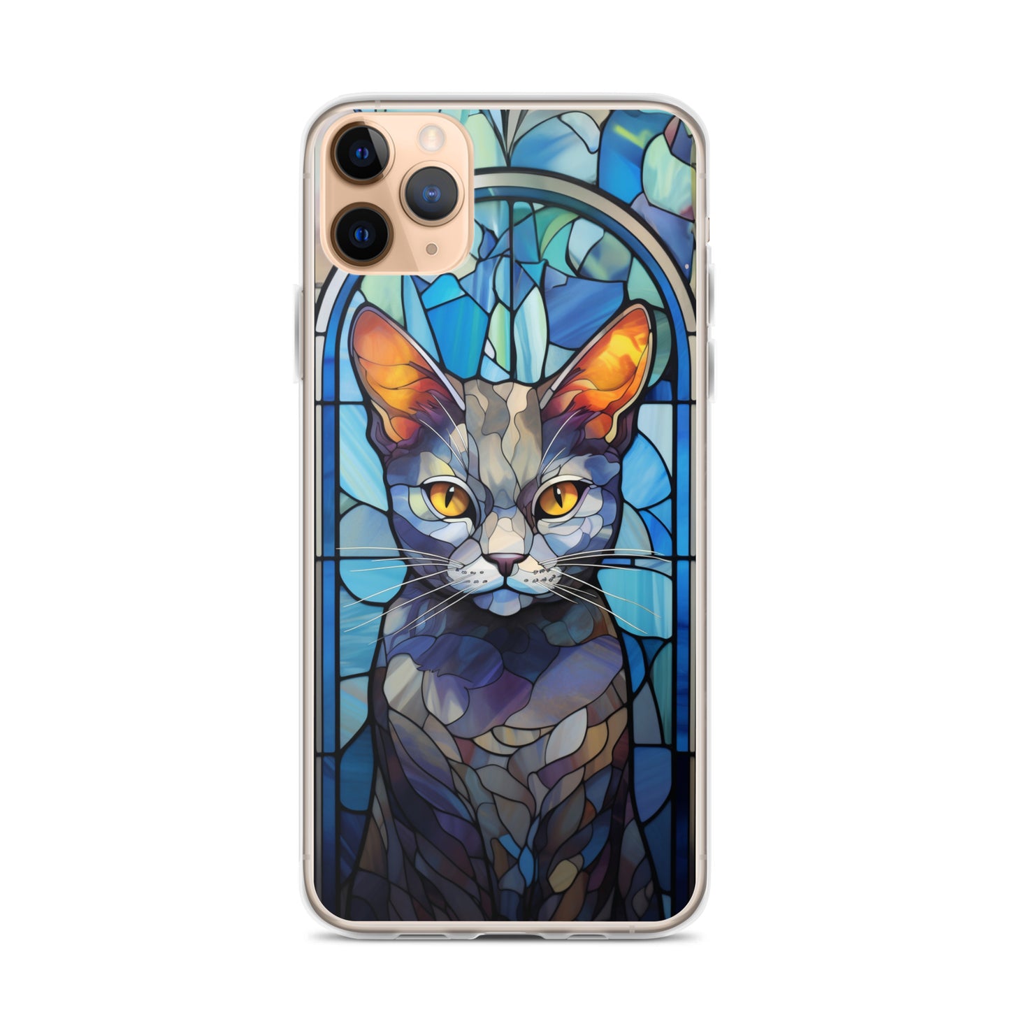 Stained Glass Cat #2 iPhone Case