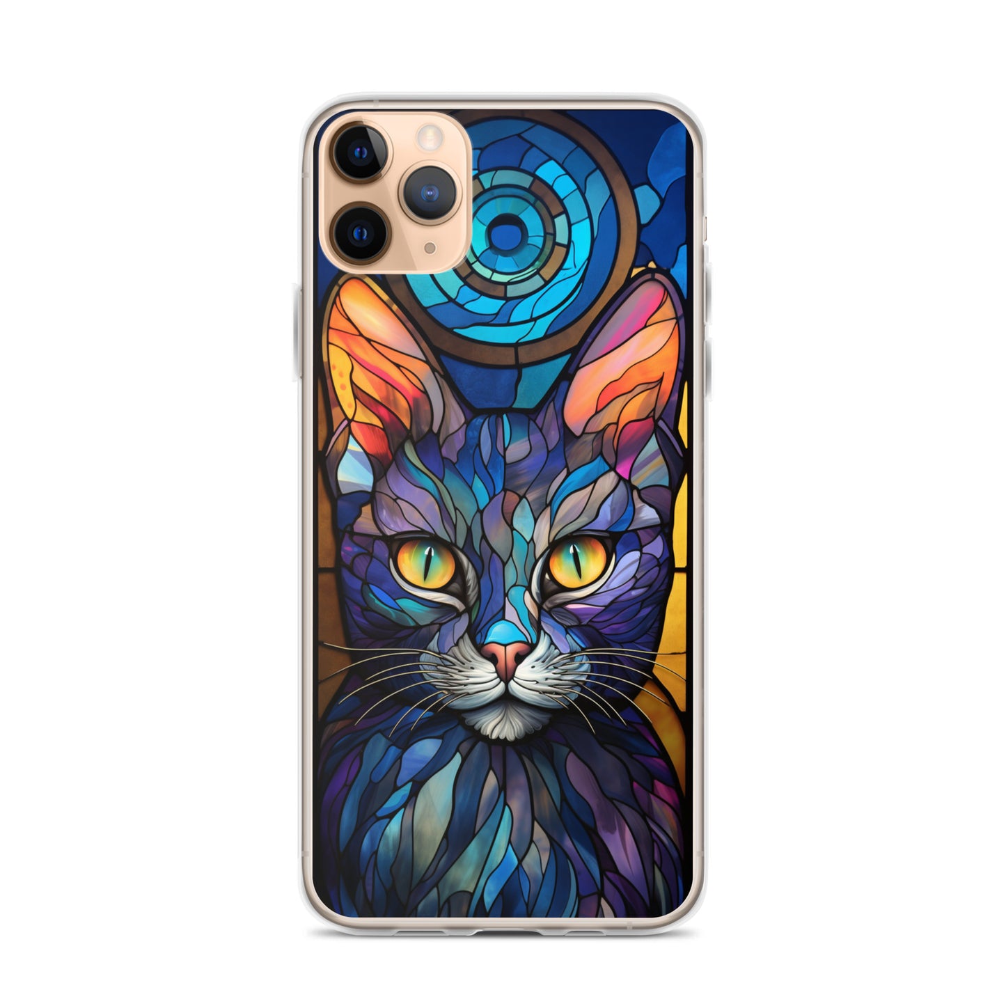 Stained Glass Cat iPhone Case