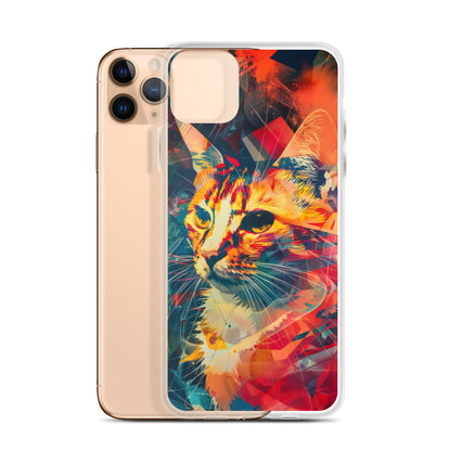 Pop Art Cat in Rosenquist Style iPhone Case