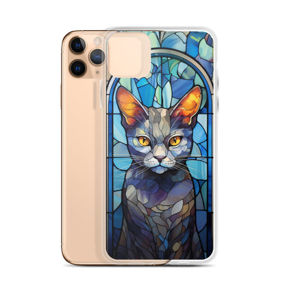 Stained Glass Cat #2 iPhone Case
