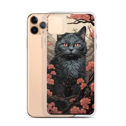 Ukiyo-e Style Gray Cat iPhone Case