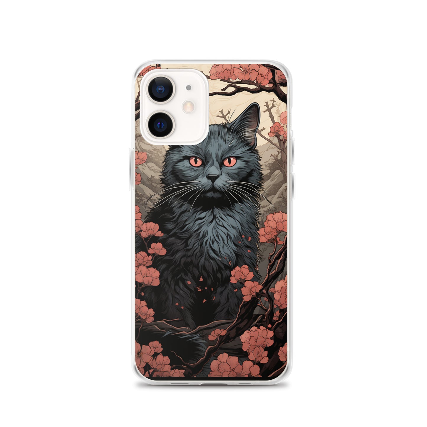 Ukiyo-e Style Gray Cat iPhone Case