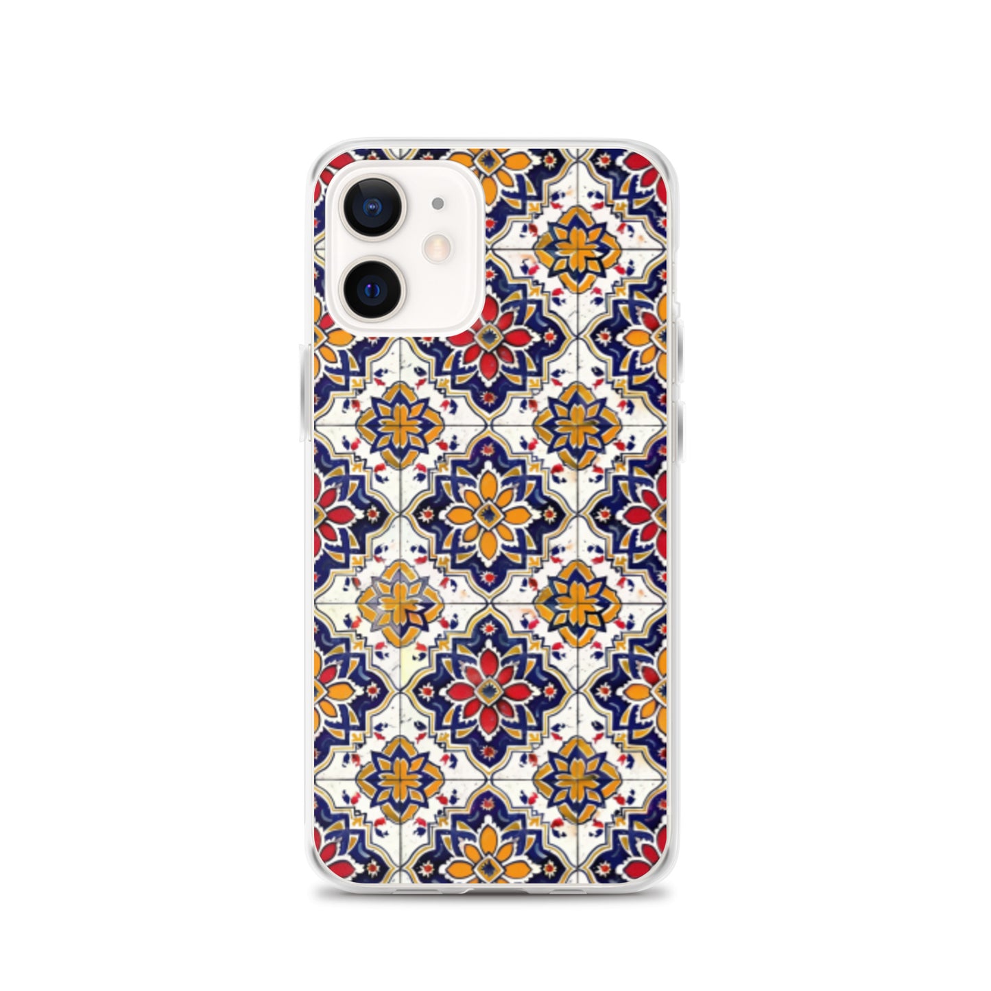 iPhone Case Colorful Andalusian Ceramic Tile Blue Orange Red
