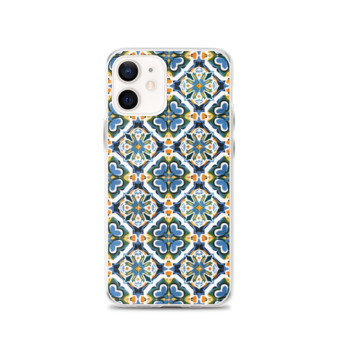 iPhone Case Colorful Andalusian Ceramic Tile Green Blue Orange
