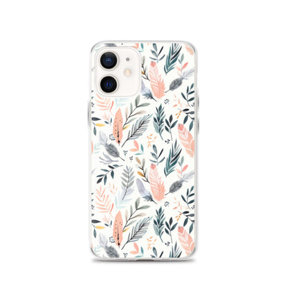 iPhone Case Pastel Feathers & Plants