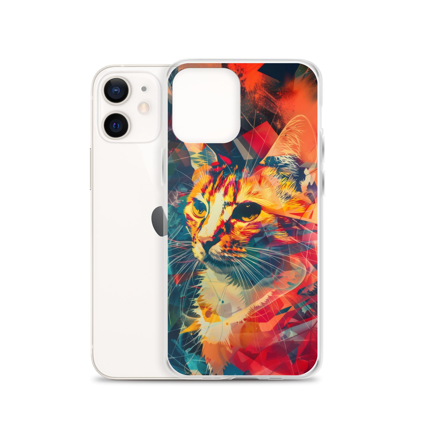 Pop Art Cat in Rosenquist Style iPhone Case