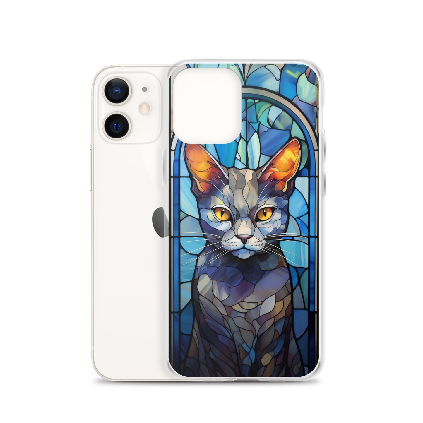 Stained Glass Cat #2 iPhone Case