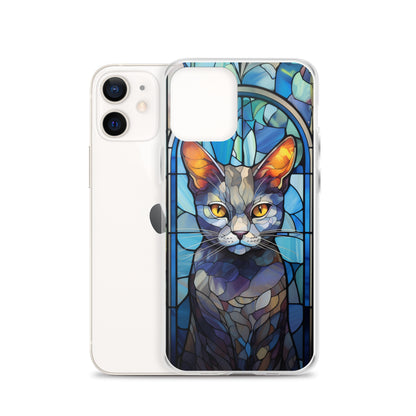 Stained Glass Cat #2 iPhone Case