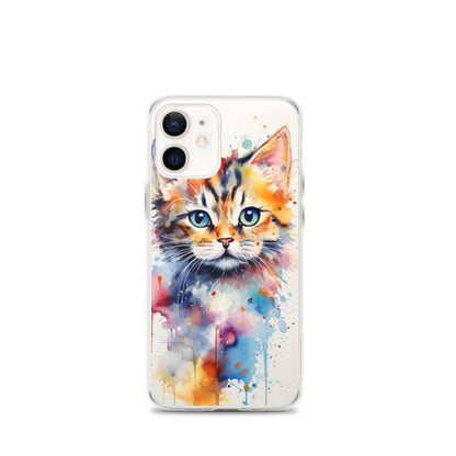Watercolor Kitty Cat iPhone Case