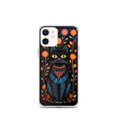 Folk Art Kitty Cat iPhone Case