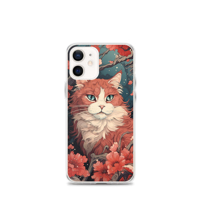 Ukiyo-e Style Orange/White Cat iPhone Case