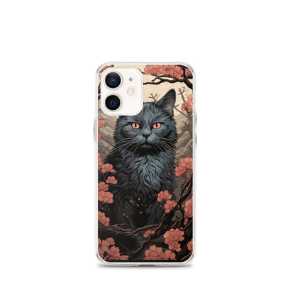 Ukiyo-e Style Gray Cat iPhone Case