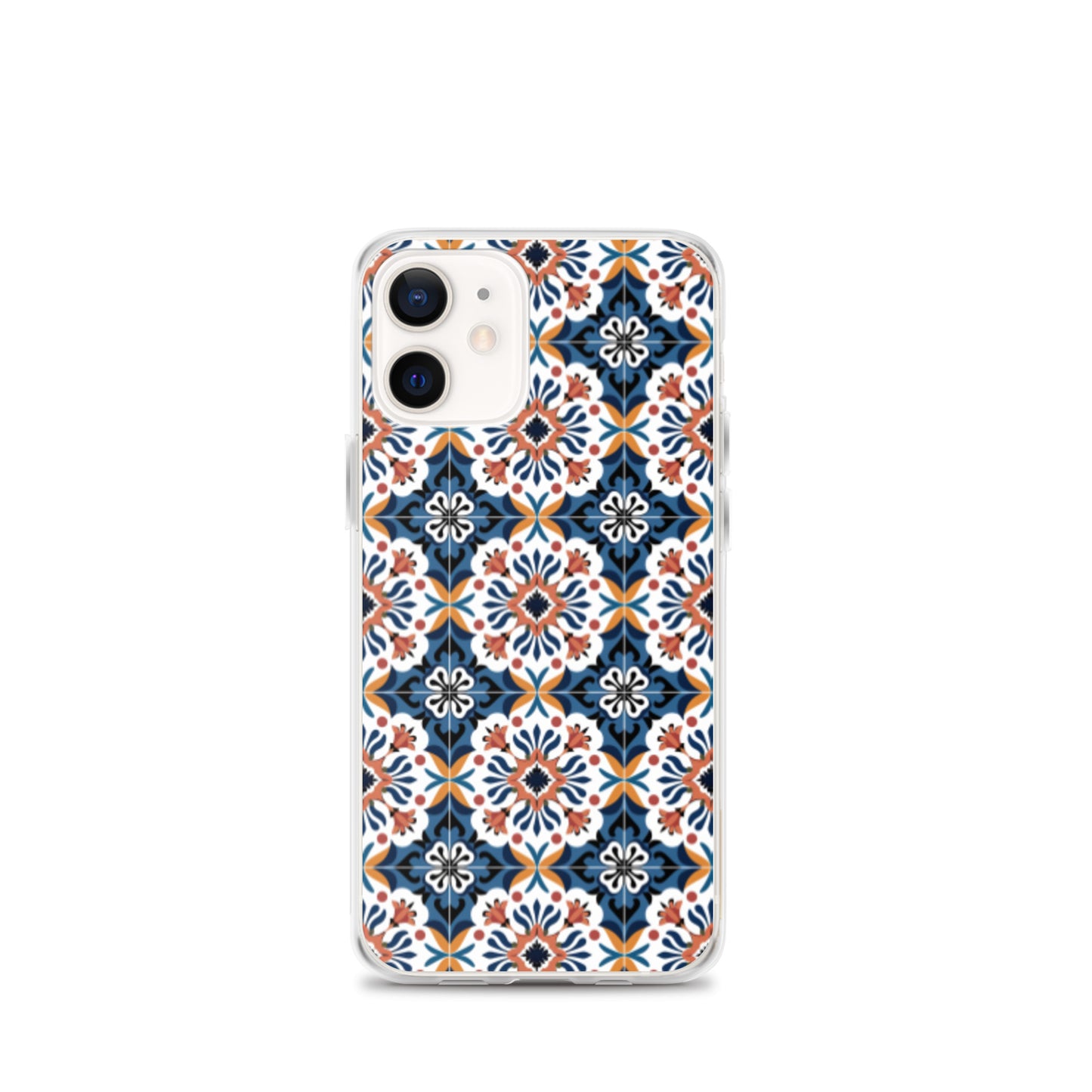 iPhone Case Classic Encaustic Tile Orange & Blue