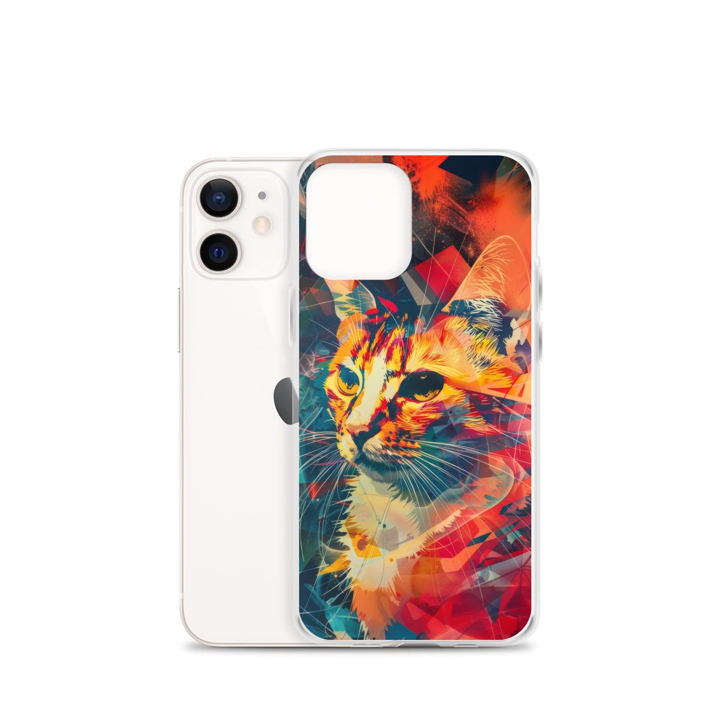 Pop Art Cat in Rosenquist Style iPhone Case