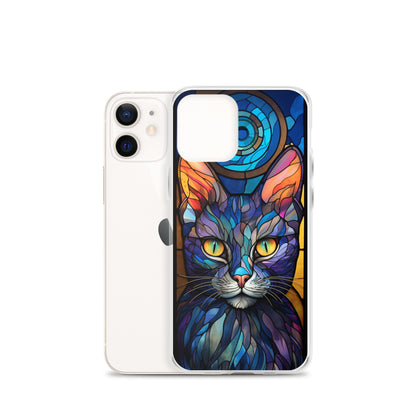 Stained Glass Cat iPhone Case