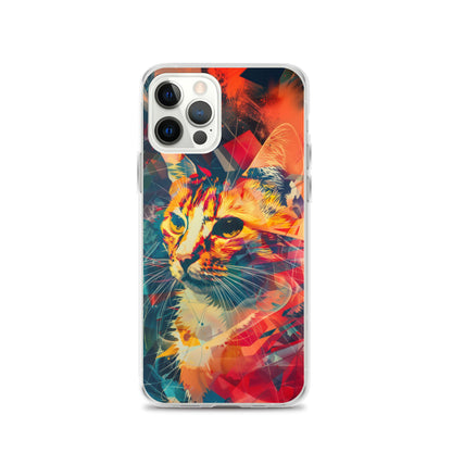Pop Art Cat in Rosenquist Style iPhone Case