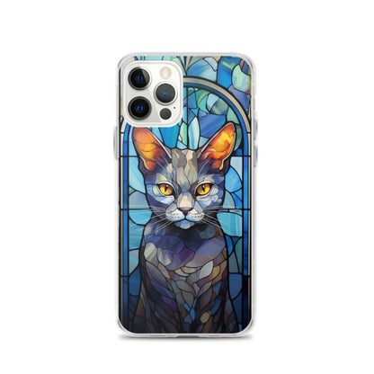 Stained Glass Cat #2 iPhone Case