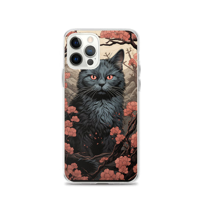 Ukiyo-e Style Gray Cat iPhone Case