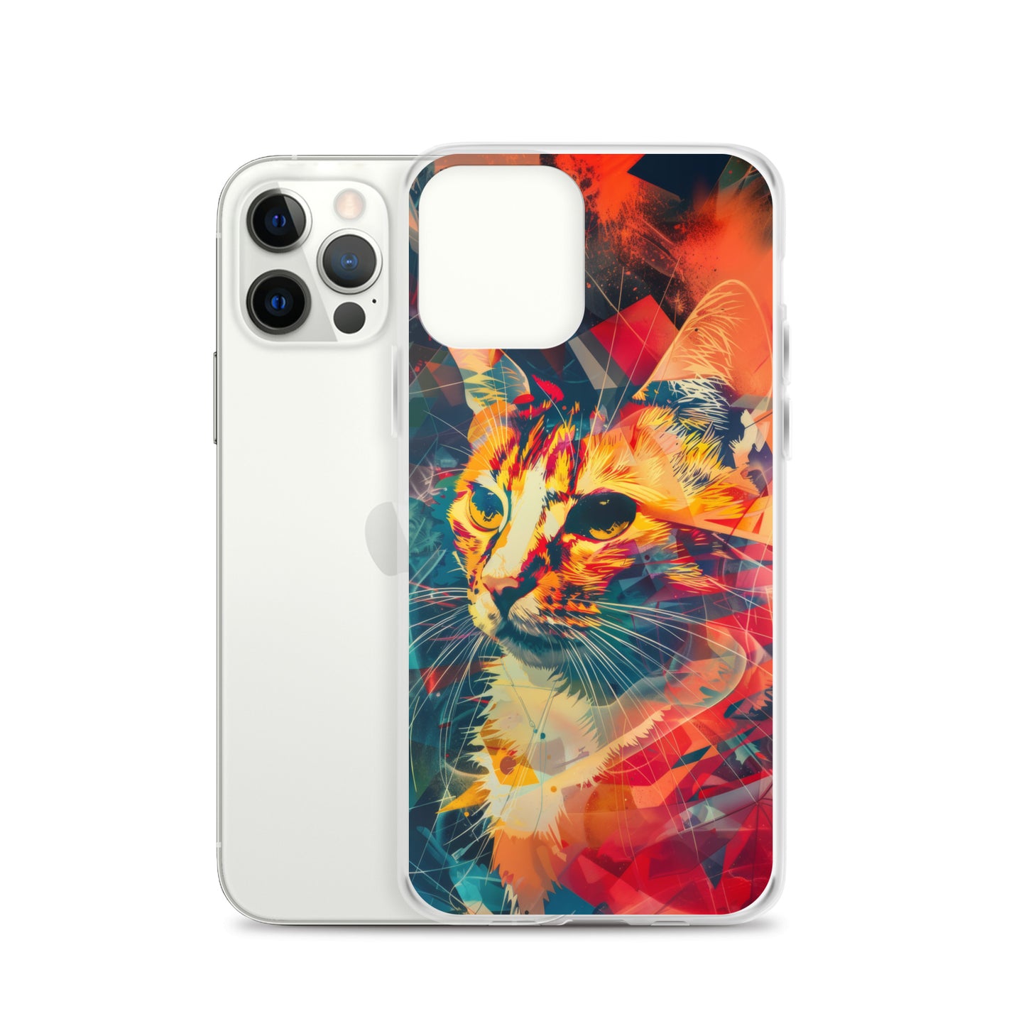 Pop Art Cat in Rosenquist Style iPhone Case