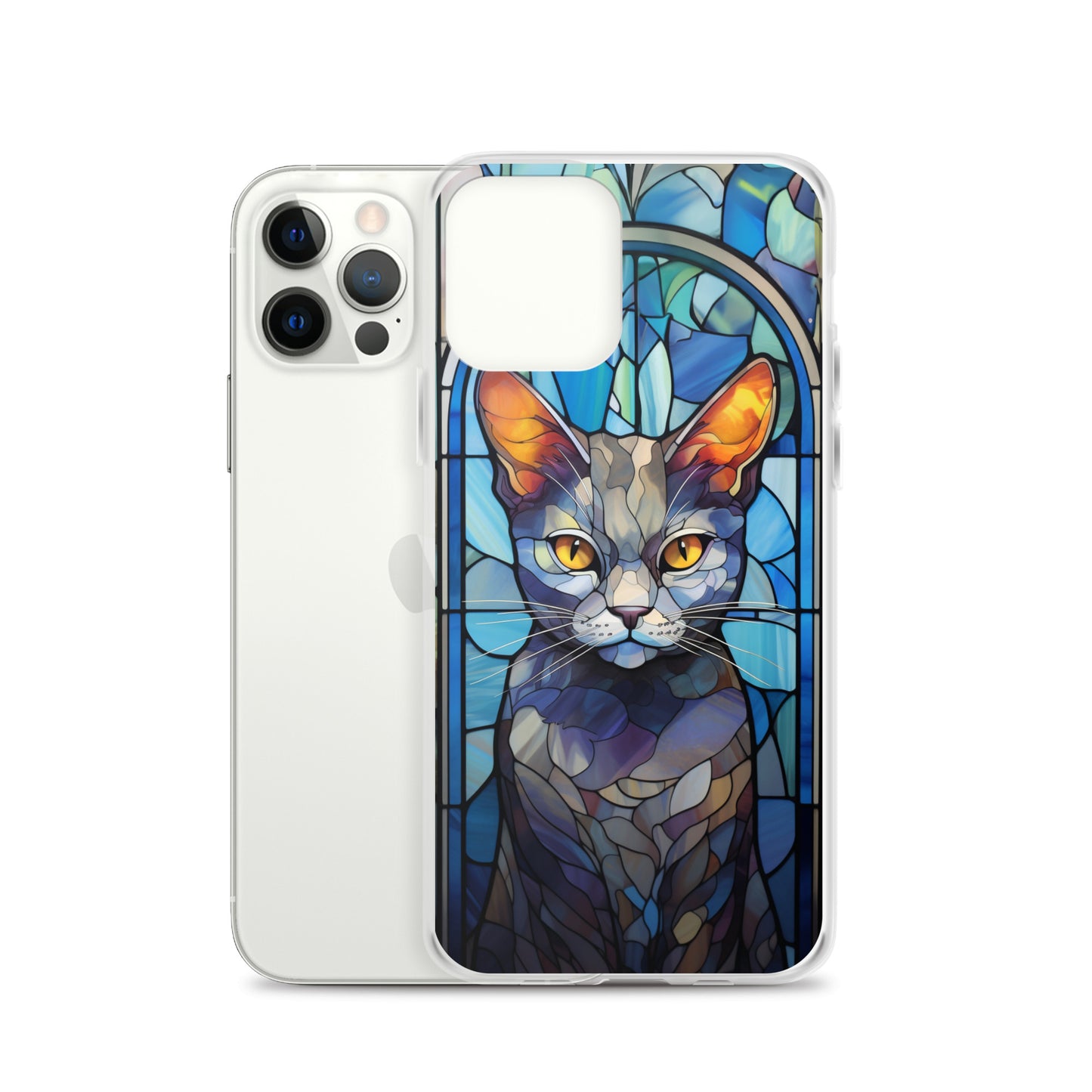 Stained Glass Cat #2 iPhone Case