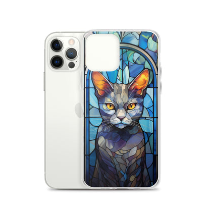 Stained Glass Cat #2 iPhone Case