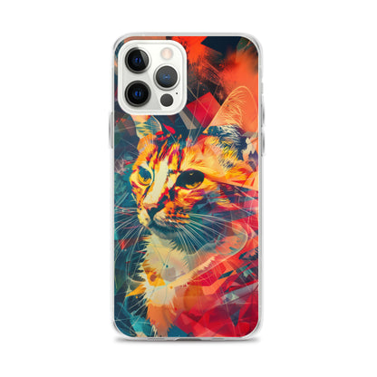Pop Art Cat in Rosenquist Style iPhone Case