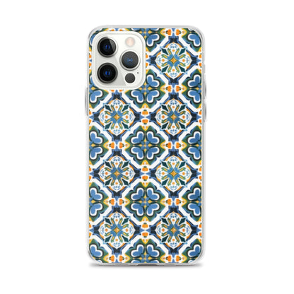 iPhone Case Colorful Andalusian Ceramic Tile Green Blue Orange