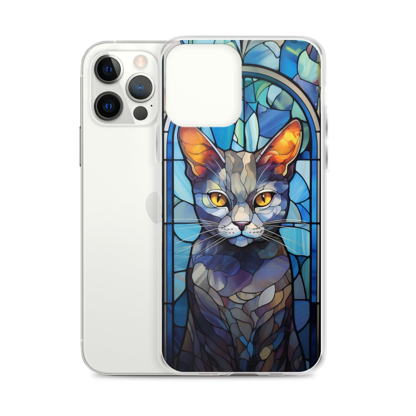 Stained Glass Cat #2 iPhone Case