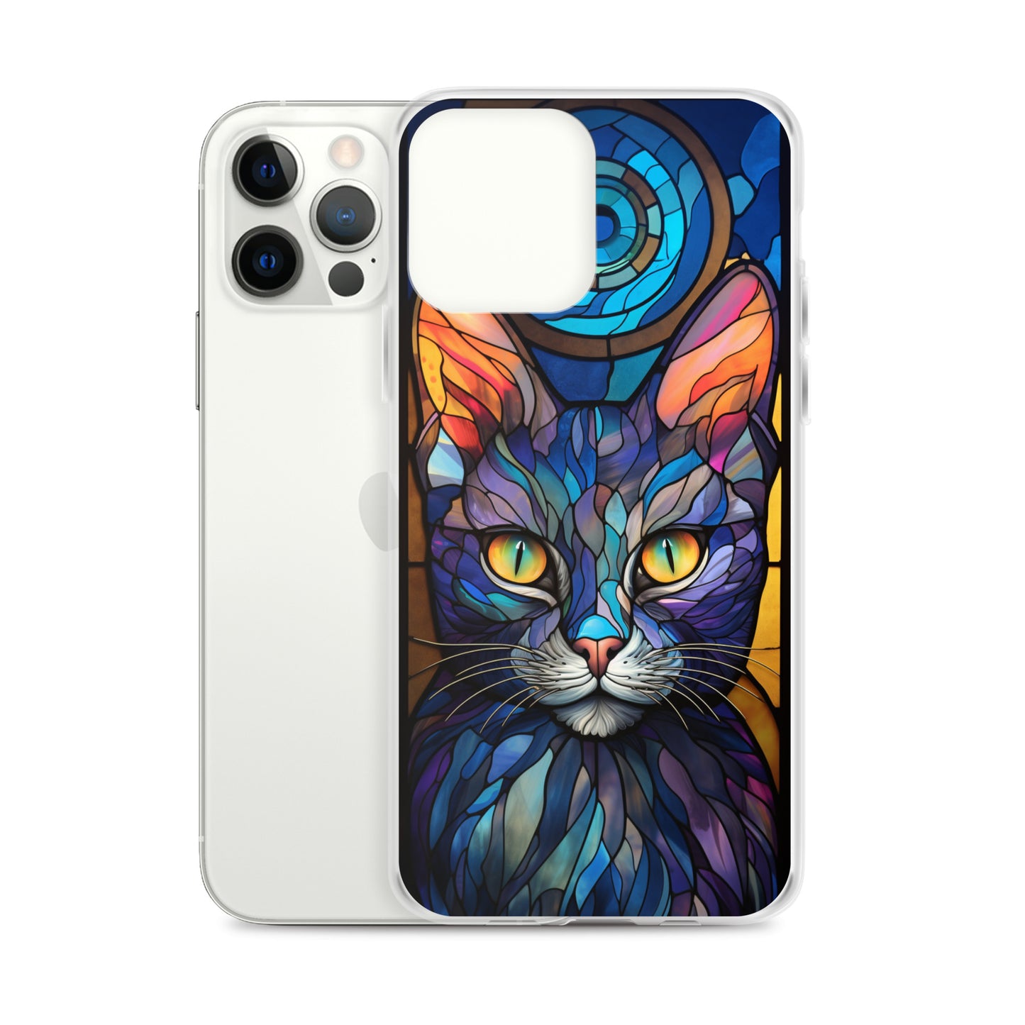 Stained Glass Cat iPhone Case