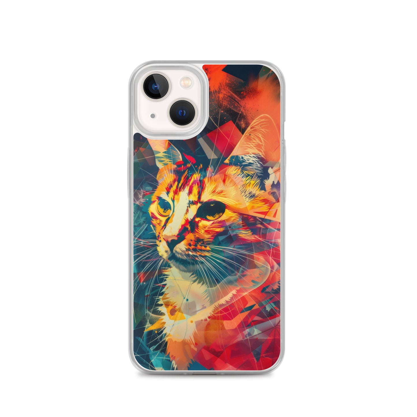 Pop Art Cat in Rosenquist Style iPhone Case