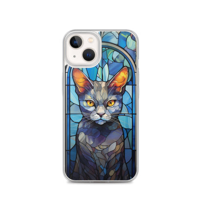 Stained Glass Cat #2 iPhone Case