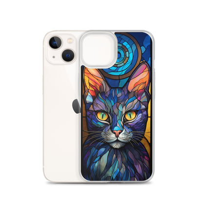 Stained Glass Cat iPhone Case