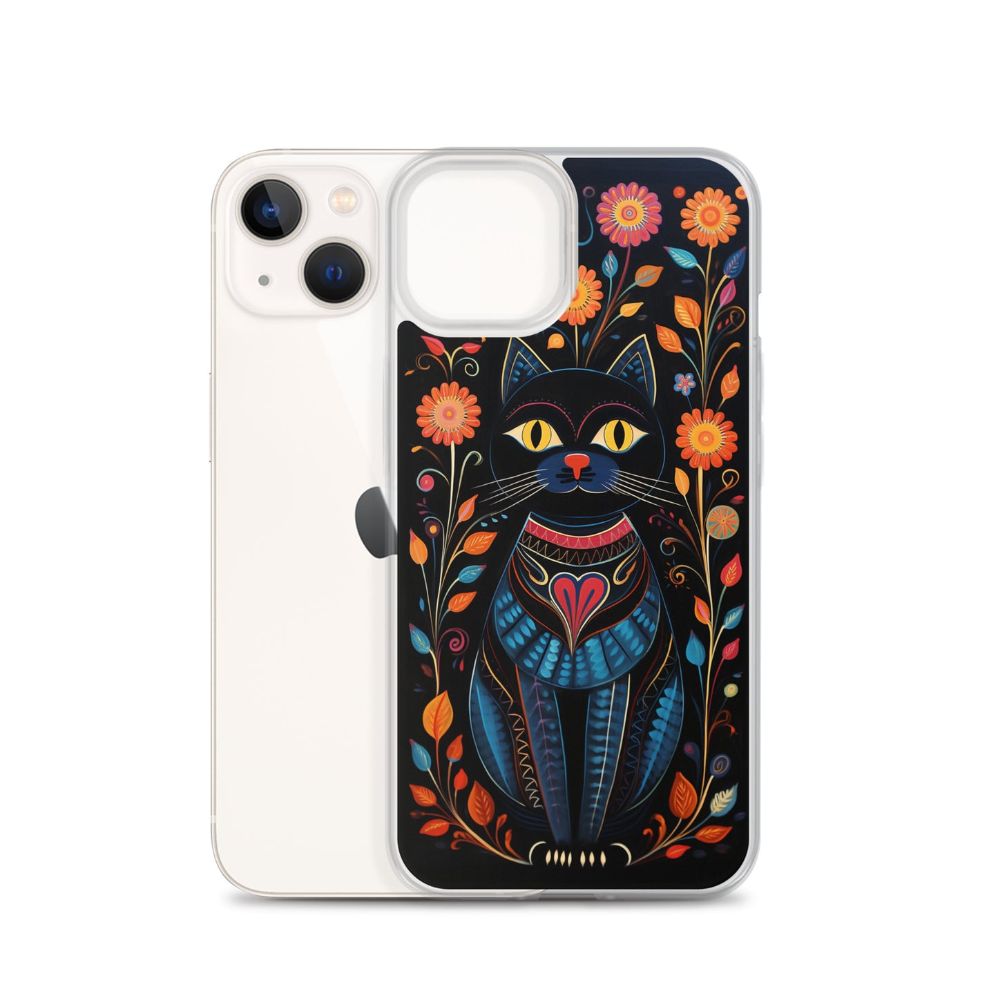 Folk Art Kitty Cat iPhone Case