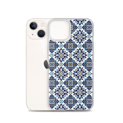 iPhone Case Classic Encaustic Tile Blue