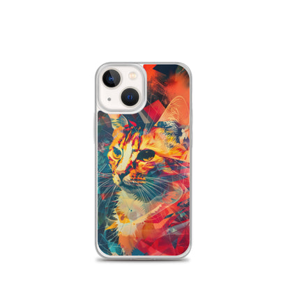 Pop Art Cat in Rosenquist Style iPhone Case