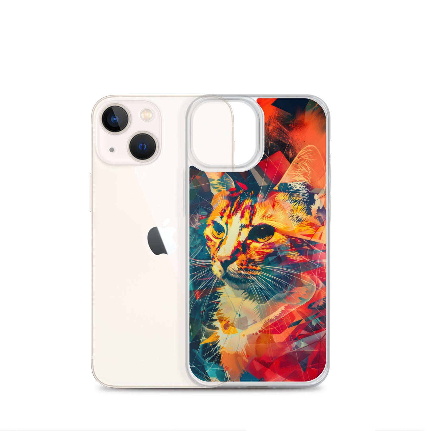 Pop Art Cat in Rosenquist Style iPhone Case