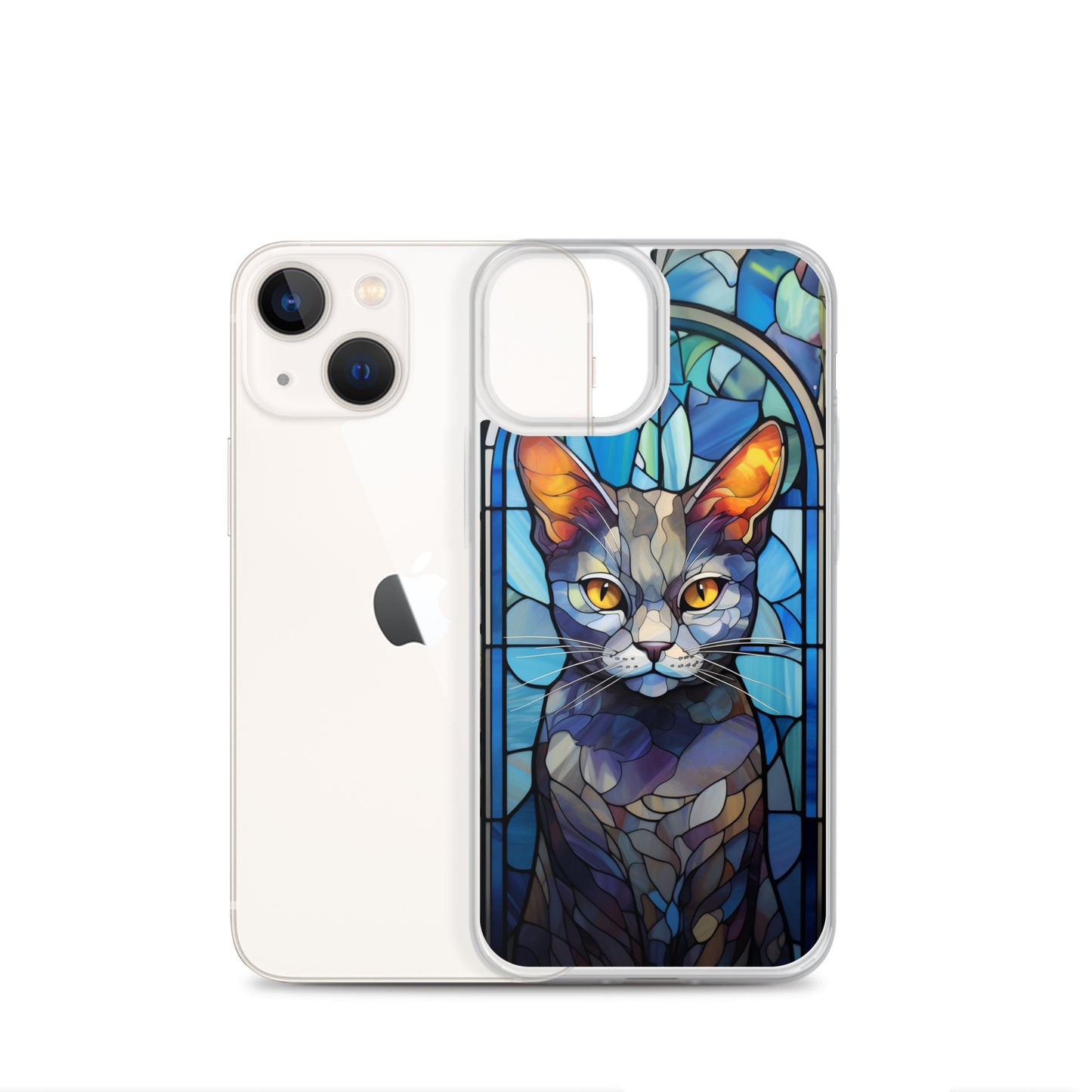 Stained Glass Cat #2 iPhone Case