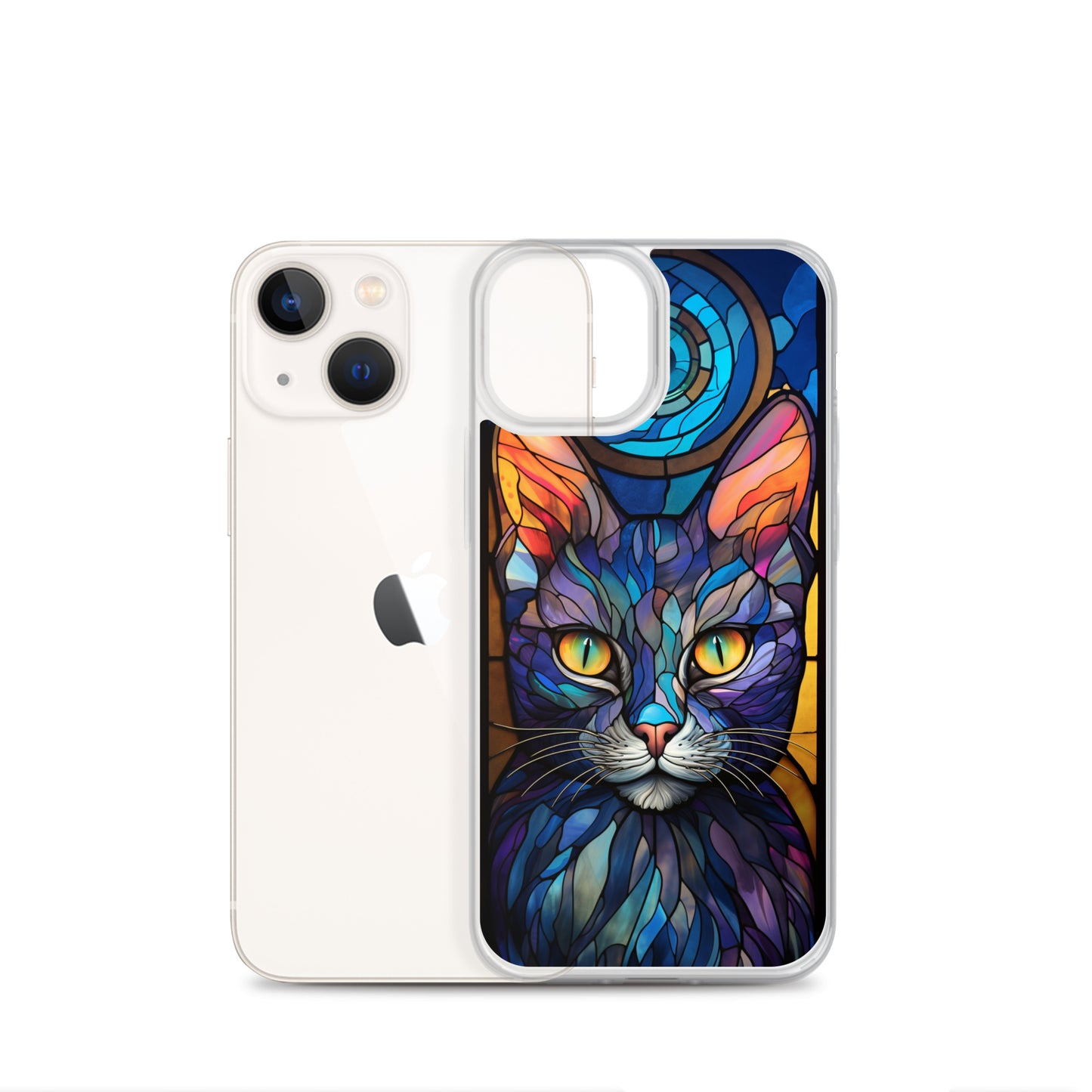 Stained Glass Cat iPhone Case