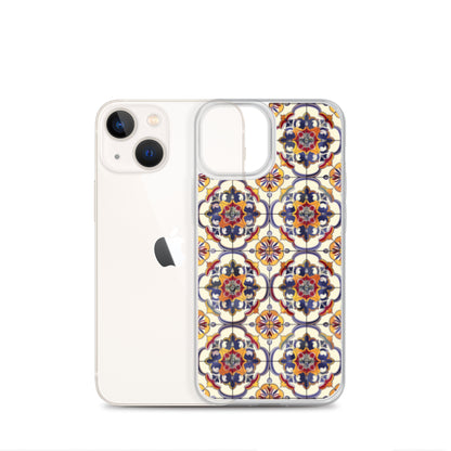 iPhone Case Classic Victorian Tile Blue