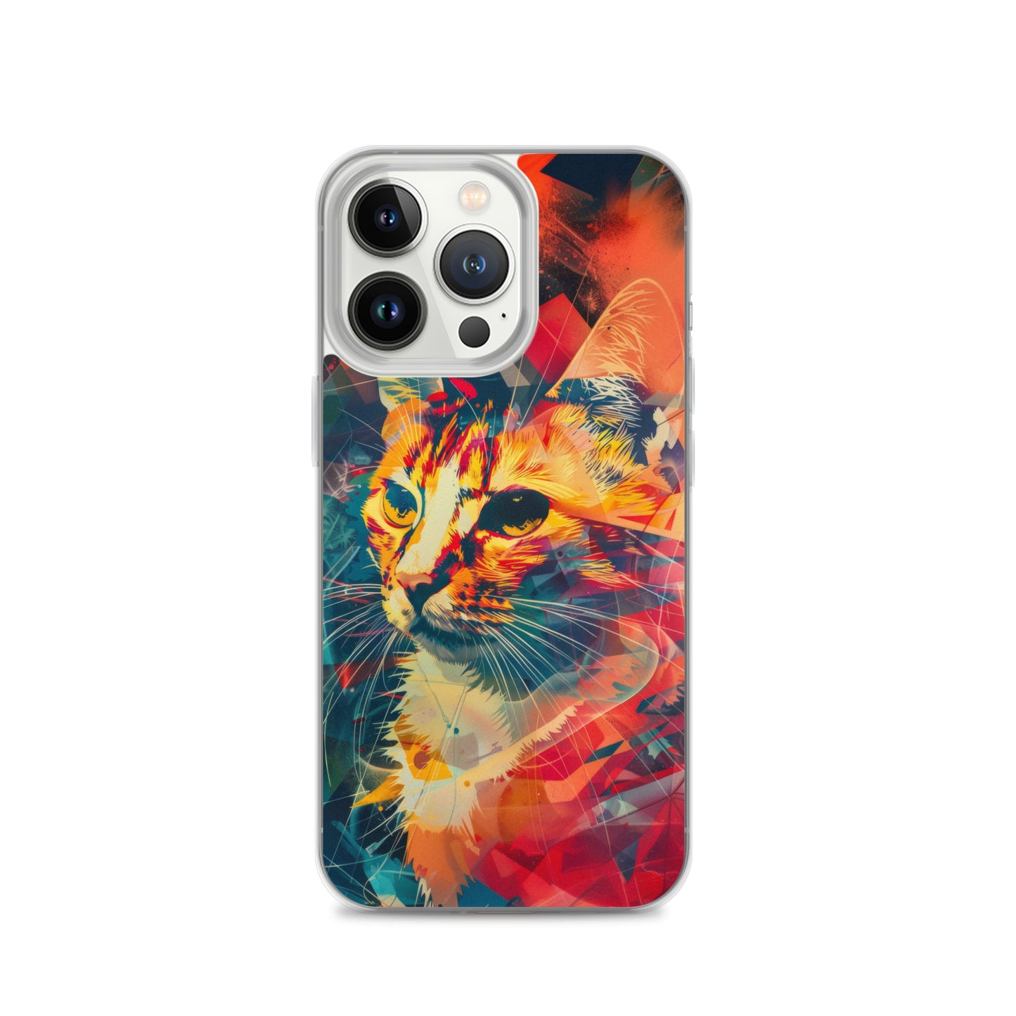 Pop Art Cat in Rosenquist Style iPhone Case